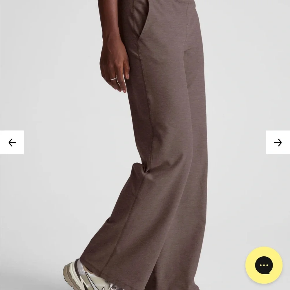 Sage Green Spacedye Laid Back Wide Leg Pant 31" - Picture 5 of 6